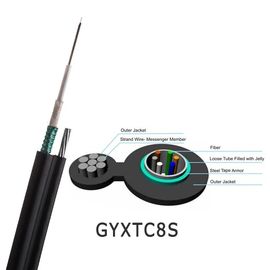 جودة  GYXTC8S Self - Support Outdoor Armoured Fiber Optic Cable 12 Core Figure 8 Type for Duct or Aerial مصنع