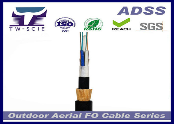 الصين طويلة المدى الأراميد قوة الغزل المدرعة كابل الألياف البصرية الذاتي الدعم الجوي ADSS