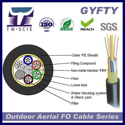 كابل إيثرنت الألياف البصرية متعدد النواة GYFTY-FS متعدد النواة في الهواء الطلق