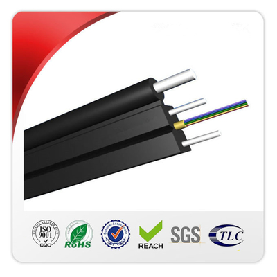 رمز النظام المنسق ثنائي النواة 8544700000 مع سلك فولاذي يقوي كابل إسقاط داخلي FTTH