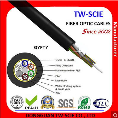كابل الألياف البصرية متعدد الأسلاك ذو الوضع الأحادي غير المدرع 2-288 Core GYFTY