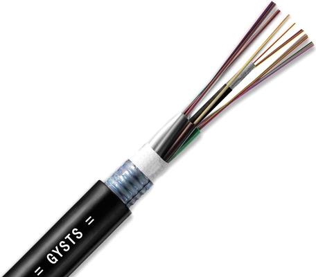 كابل ألياف ضوئية خارجية ذات وضعية واحدة ووضعيات متعددة مع قطر إجمالي 9.5x18.3mm