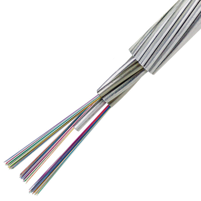 16 قلب الأنبوب المركزي PE سترة FTTH كابل الألياف الضوئية مع سلك الفولاذ عضو قوة