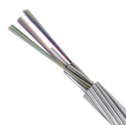 أنبوب مركزي مخصص OPGW كابل الألياف الضوئية مع سترة PE لشبكة FTTH FTTB FTTX