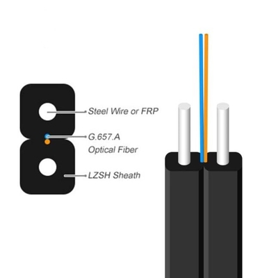 GJYXFCH خارجية 2core FRP قطرة كابل الألياف البصرية FTTH كابل الألياف