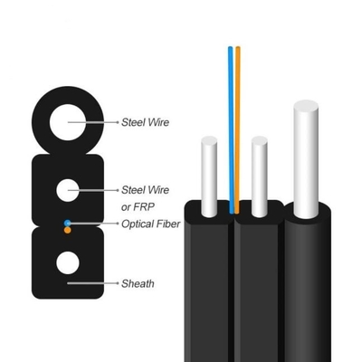 GJYXFCH خارجية 2core FRP قطرة كابل الألياف البصرية FTTH كابل الألياف