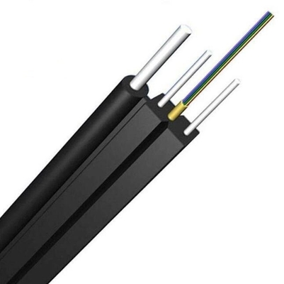 كابل FTTH Drop 2 Core G657A2 Fiber 3 Steel Wire LSZH جاكيت كابل الألياف الضوئية