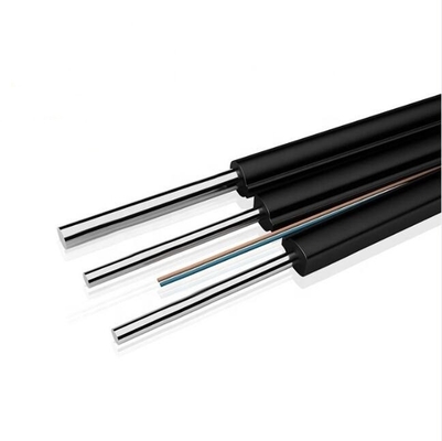 كابل FTTH Drop 2 Core G657A2 Fiber 3 Steel Wire LSZH جاكيت كابل الألياف الضوئية