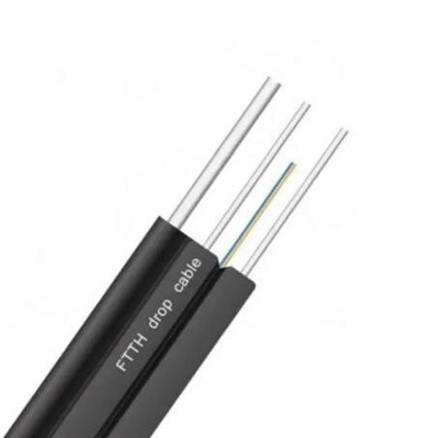 سلك فولاذي خارجي 1core 2cores 4cores ذات الدعم G657a1 G657a2 9/125 كابل FTTH Drop