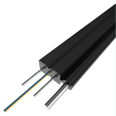 4 أساسية مسطحة ذاتية الدعم FTTH خارجية قطرة كابل الألياف الضوئية Gyfxtby