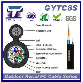 36 الأساسية GYTC8s الألياف البصرية شبكة الكابل طريقة الدعم الجوي التثبيت