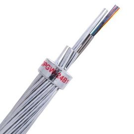 24 أنبوب الألومنيوم الأساسية نوع 205kN كابل OPGW الألياف البصرية