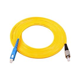 FC UPC إلى SC UPC Simplex 3.0mm PVC واحد وضع الألياف التصحيح كابل الألياف ، الحبل التصحيح الألياف الطائر