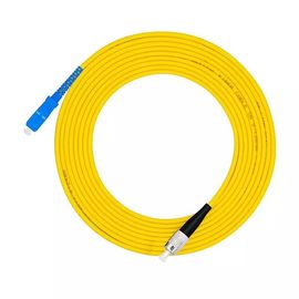 FC UPC إلى SC UPC Simplex 3.0mm PVC واحد وضع الألياف التصحيح كابل الألياف ، الحبل التصحيح الألياف الطائر