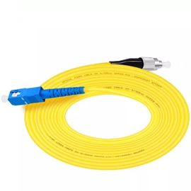 FC UPC إلى SC UPC Simplex 3.0mm PVC واحد وضع الألياف التصحيح كابل الألياف ، الحبل التصحيح الألياف الطائر