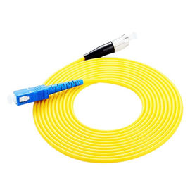 FC UPC إلى SC UPC Simplex 3.0mm PVC واحد وضع الألياف التصحيح كابل الألياف ، الحبل التصحيح الألياف الطائر