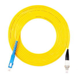 FC UPC إلى SC UPC Simplex 3.0mm PVC واحد وضع الألياف التصحيح كابل الألياف ، الحبل التصحيح الألياف الطائر