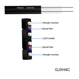 3.1 * 2.0mm FRP Strength Member FTTH داخلي LSZH كابل الألياف البصرية