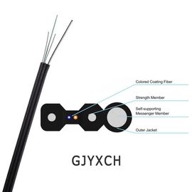 GJYXCH / GJYXFCH خارجي ذاتي الدعم FTTH كابل إسقاط 1/2/4 كور وضع واحد الشكل 8 كابل الألياف البصرية