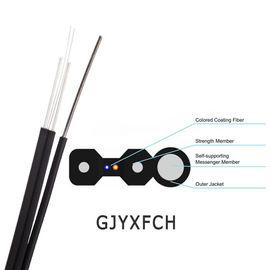 GJYXCH / GJYXFCH خارجي ذاتي الدعم FTTH كابل إسقاط 1/2/4 كور وضع واحد الشكل 8 كابل الألياف البصرية