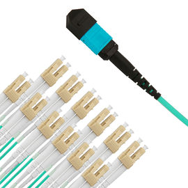 1 قطعة MPO-LC 24 Core MPO OM3 كابلات الألياف البصرية التصحيح الحبل 3M موصل متعدد الأوضاع