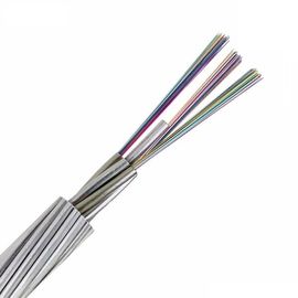 كابل OPGW متعدد الأوضاع من نوع PBT ذو القطر الكبير وسعة الألياف كابل الألياف البصرية 162.0kN / mm2 معامل المرونة