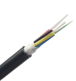 48 نواة ADSS ذاتية الدعم كابل الألياف البصرية غلاف خارجي أسود اللون 100 سبان
