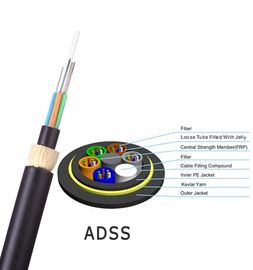 كابل الألياف البصرية الخارجي ADSS 96 Core All-Dielectric ذاتي الدعم