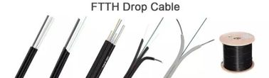 كابل الألياف البصرية FTTH GJYXFH على شكل فراشة نوع القوس البسيط G657A1 إسقاط سلك الألياف البصرية 2 النواة