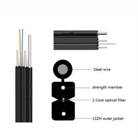 GJYXCH FTTH إسقاط كابل وضع واحد الشكل 8 كابل الألياف البصرية G657A1fiber Flat cbale