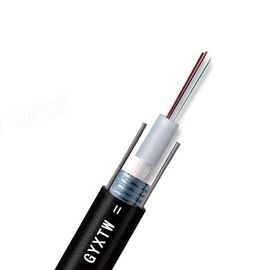 8قطر كابل 9 ملم GYXTW 12 Core G652D Central Loose Tube خارجية الهوائية والقناة سلك كابل الألياف الضوئية مع سترة PE