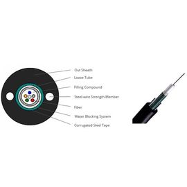GYXTW 6 Core Single Mode Center فضفاض الأنبوب الهوائي والقناة في الهواء الطلق كابل الألياف البصرية المصنف