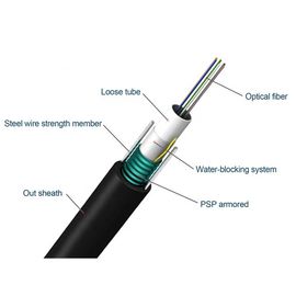 GYXTW 12 Core Single Mode أنبوب مركزي فضفاض الأنبوب الجوي الخارجي وكابل الألياف البصرية القناة المدرعة