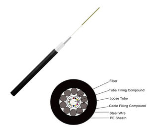 GYXTY 10 Core Central Loose Tube الخارجي الهوائي والقناة كابل الألياف الضوئية النمط الواحد