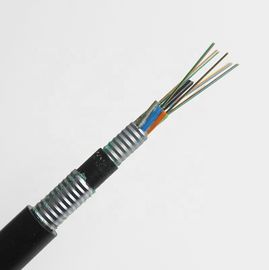 HDPE Double Sheath GYTA53 / GYTS53 وضع أحادي مدرع حول كابل الألياف البصرية الخارجي المدفون مباشرة