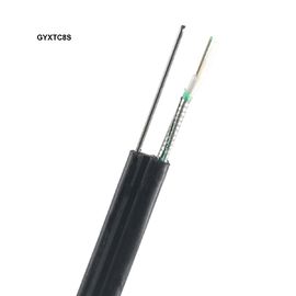 GYXTC8S HDPE أسود خارجي غمد كابل الألياف البصرية الخارجي أحادي الأنبوب الشكل 8 شكل واحد سلك رسول