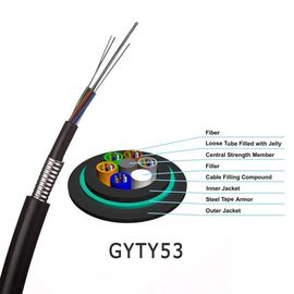 الاتصالات تحت الأرض GYTY53 وضع واحد كابل الألياف الخارجية المدرعة