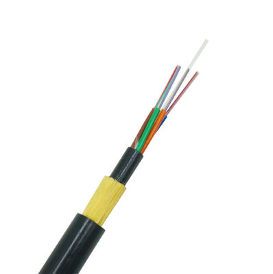 OEM 6 الأساسية غمد مزدوج فضفاض أنبوب الظهر دعم الكابلات الهوائية غير المعدنية ADSS كابل الألياف البصرية طويل العمر